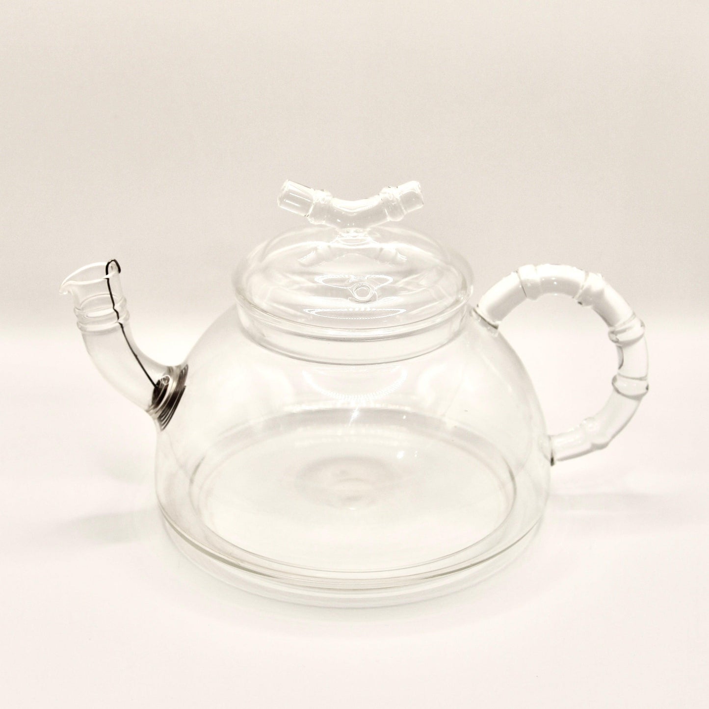 Large Glass Bamboo-Style Teapot