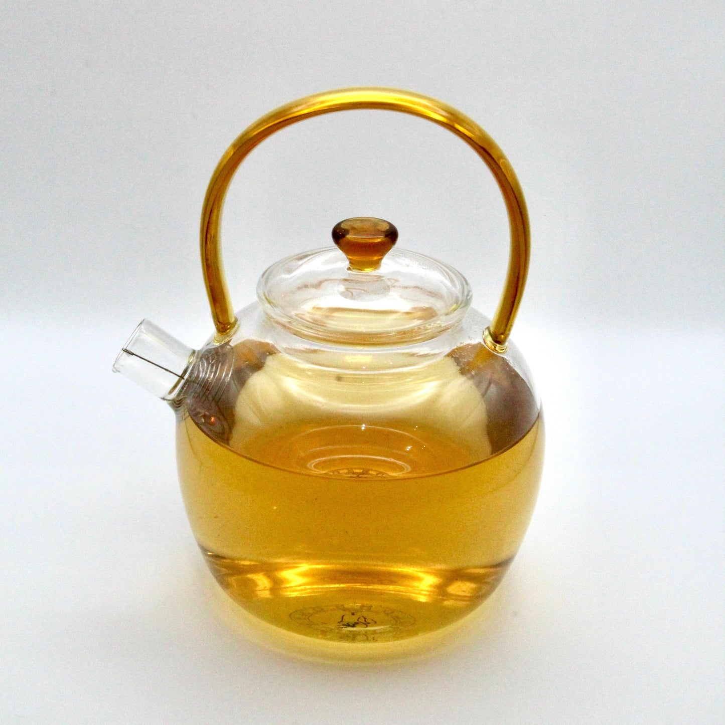 Glass Teapot with Gold-Colour Accents - NEW!