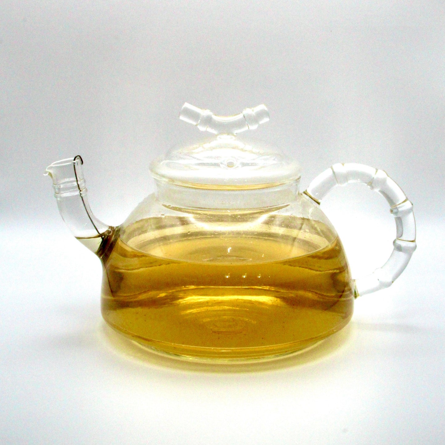 Large Glass Bamboo-Style Teapot