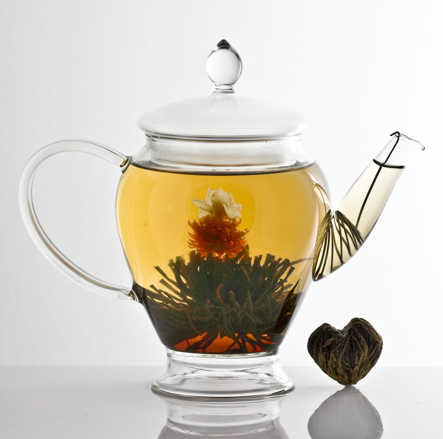 Black Tea, Camellia and Hibiscus Flower, Chocolate Blooming Balls
