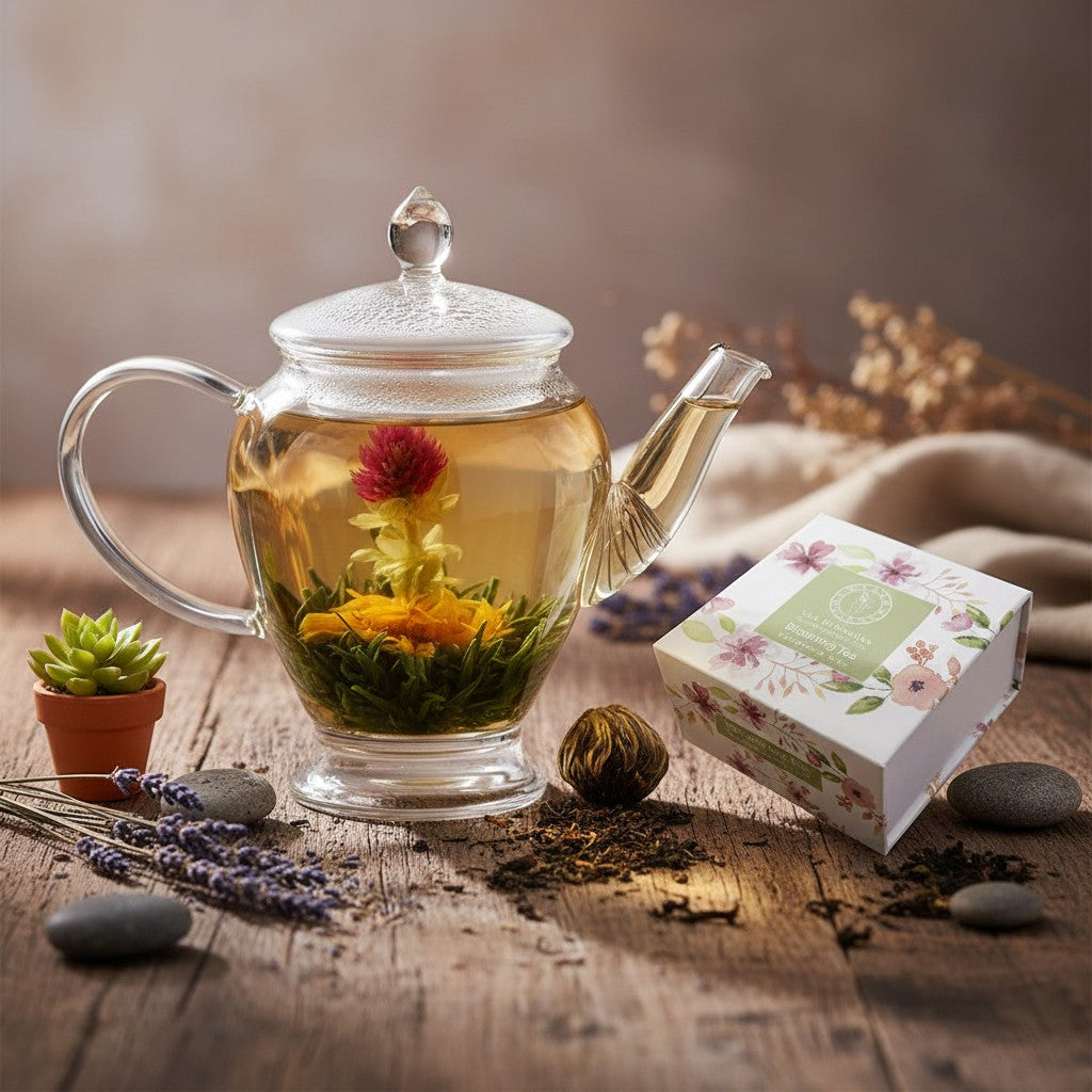 Green Tea with Peppermint Blooming Tea Gift Box