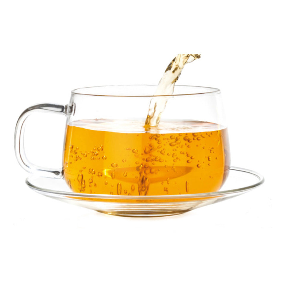 230Ml Glass Tea Cup and Saucer