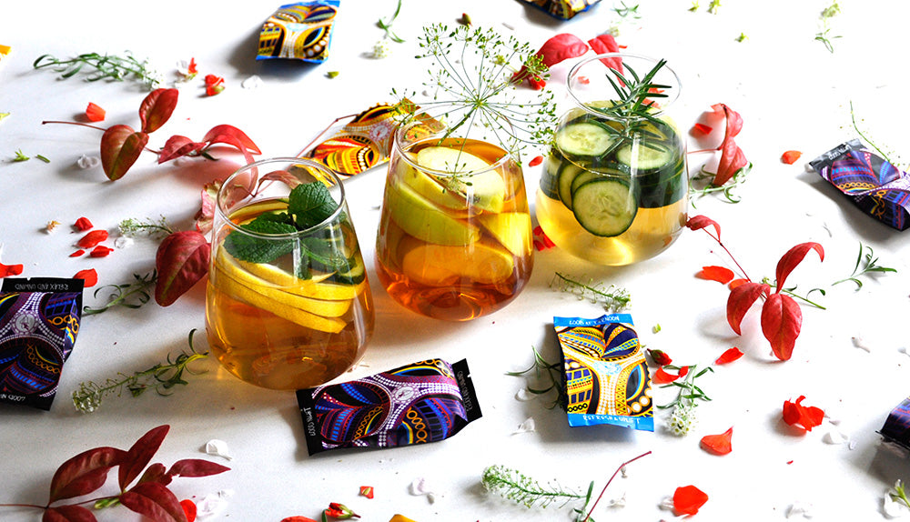 Tea Blossoms Collection - Tea Box Time of Day - 100 enveloped tea bags - 3 types