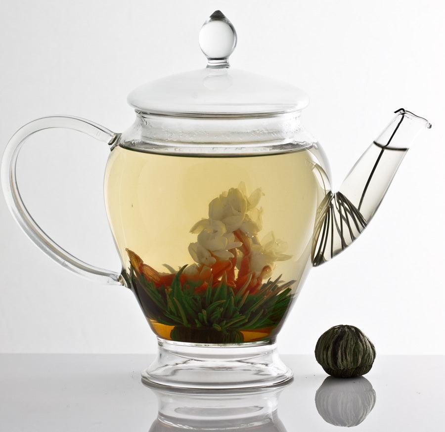 Flowering green tea ball - Jasmine, Red Lily and Peach