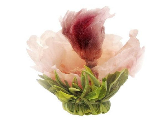 Flowering White Tea Ball - Peony & Hibiscus flowers, Raspberry and Strawberry