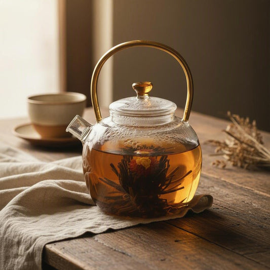 600ml glass teapot modern