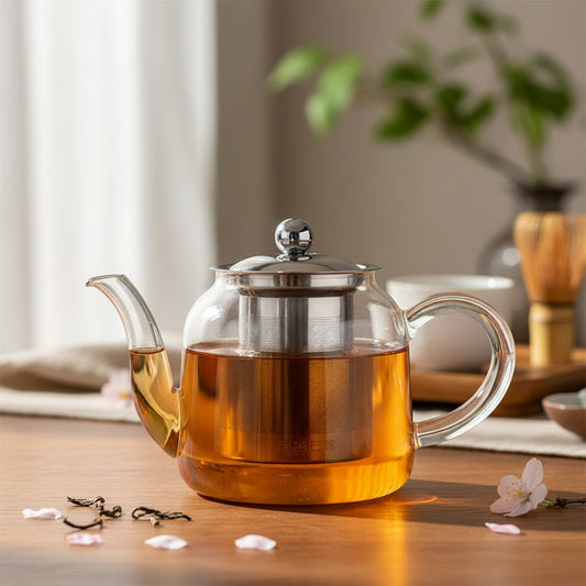 800ml glass teapot with infuser