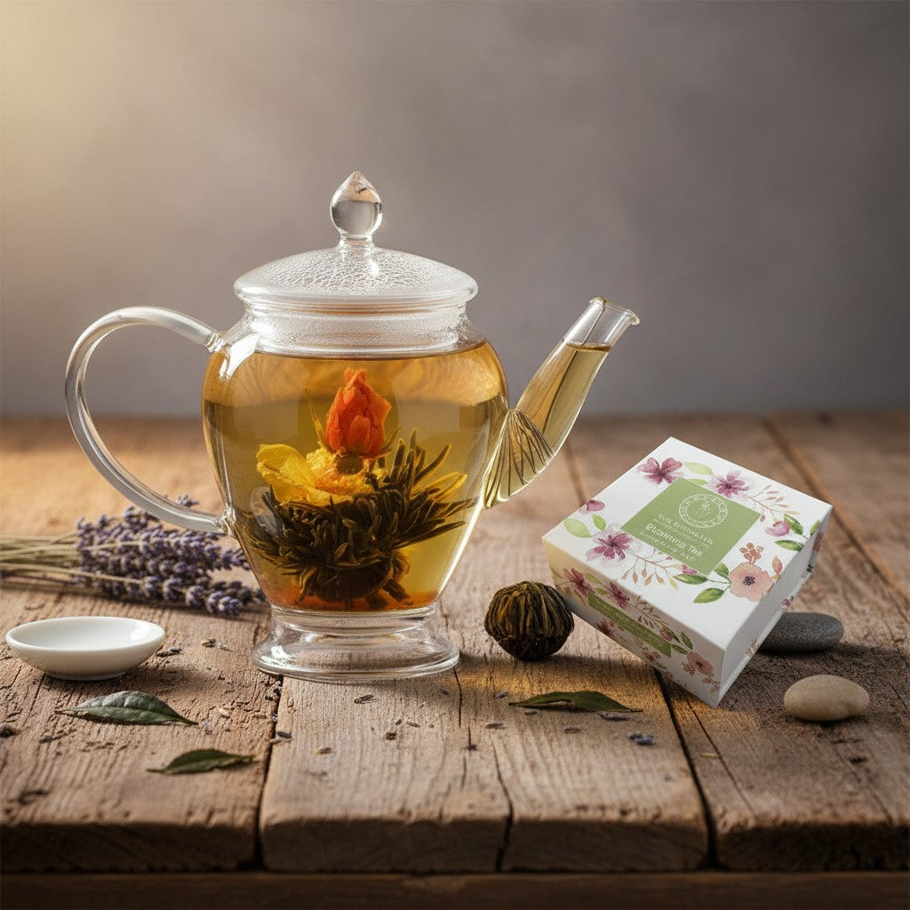 Black Tea Camellia Lemon Blooming Tea Gift Box