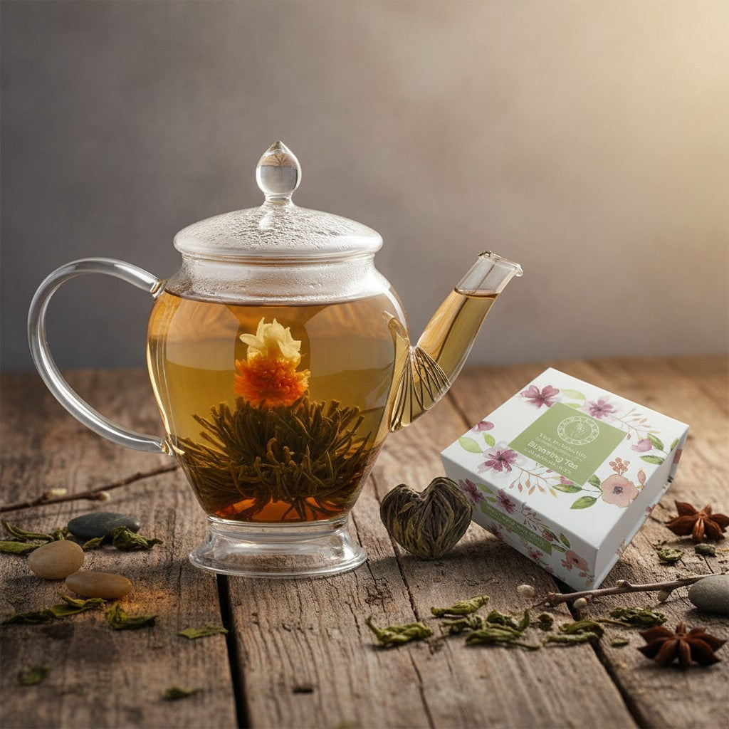 Black Tea Strawberry Cream Blooming Tea Gift Box