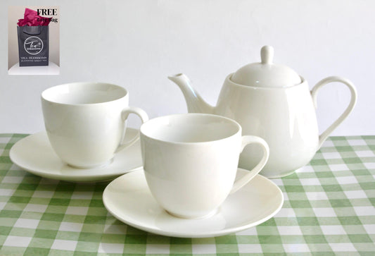 White Ceramic Tea Set