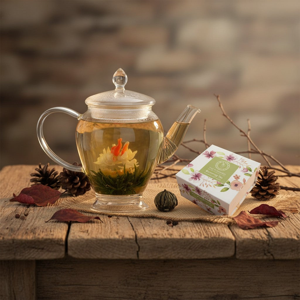 Green Tea Marigold Jasmine Lily Blooming Tea Gift Box
