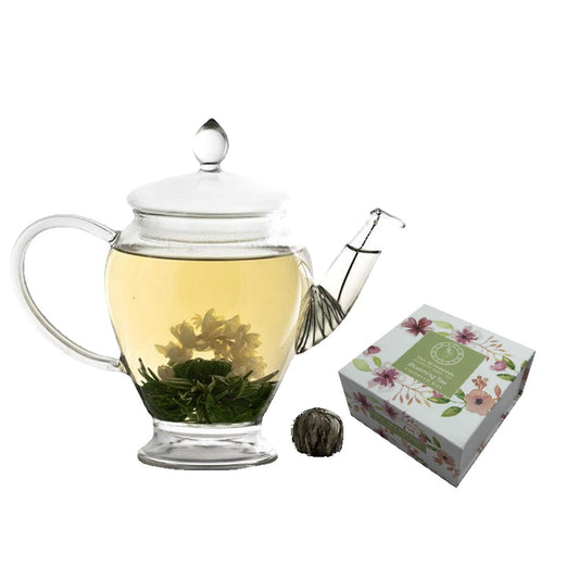 Blooming Tea Gift Box - Green tea and Jasmine (4 balls)