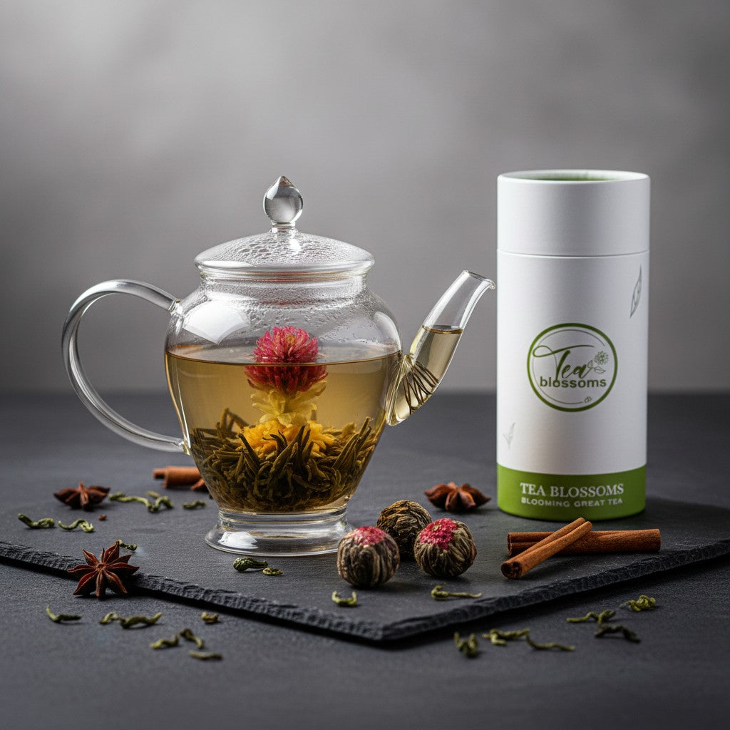 Printed Tea Cannister with Teapot