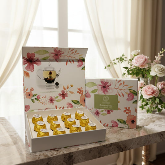 Tea_blossoms_blooming_tea_gift_box with 12 tea balls