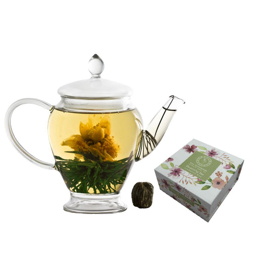 Blooming Tea Gift Box - White tea, Camellia, Mango (4 balls)