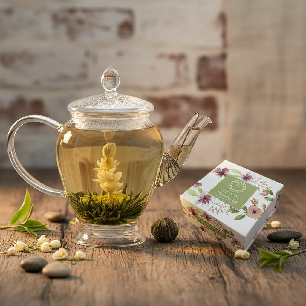 White Tea Jasmine Marigold Blooming Tea Gift Box