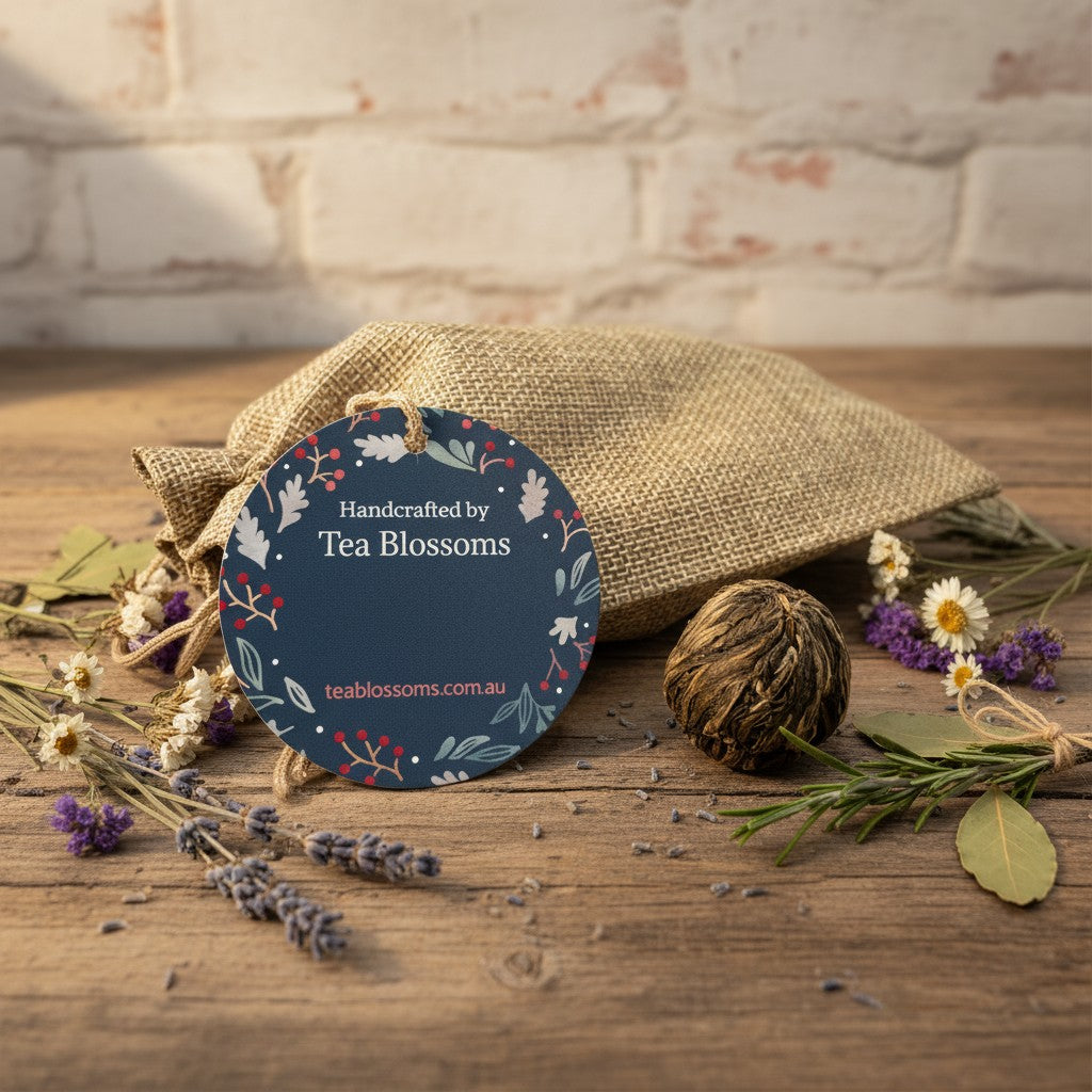 Blooming Tea Hessian Gift Bag with 3 flavours 