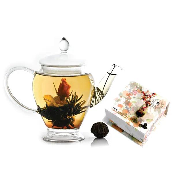 White tea, Rose bud, Jasmine and Marigold flowers, Lychee flavour Blooming Balls