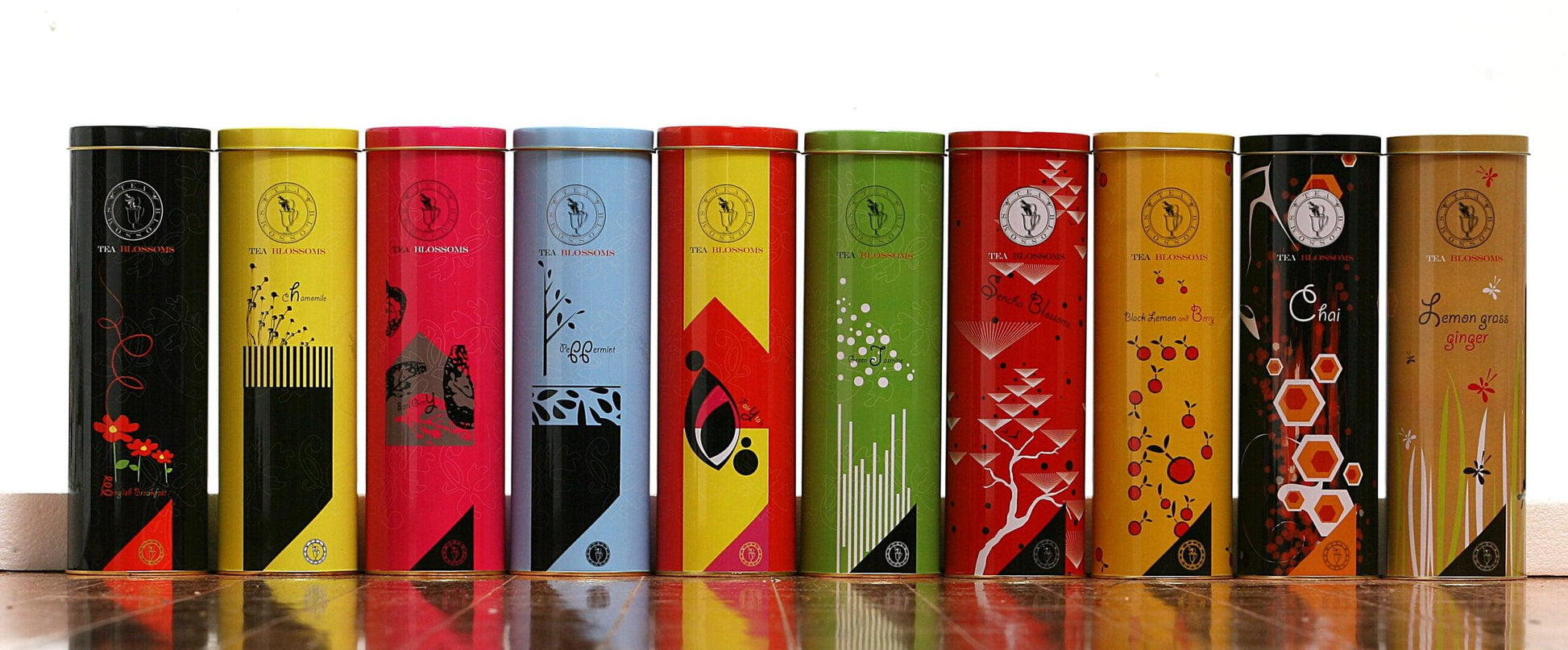 Tea Blossoms Storage Tins